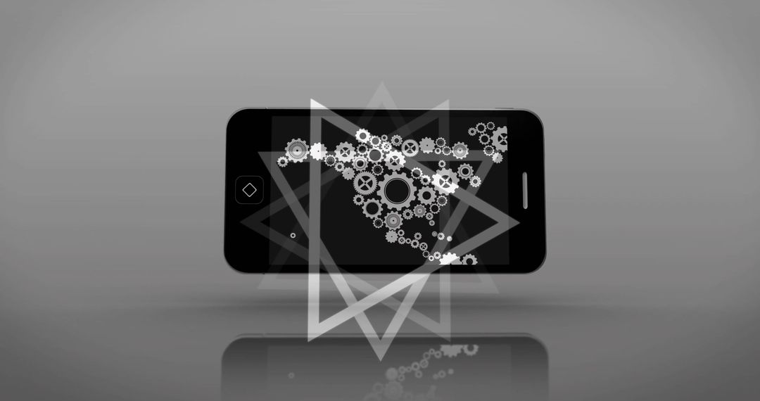 Symbolic Smartphone Design with Gears and Abstract Overlays