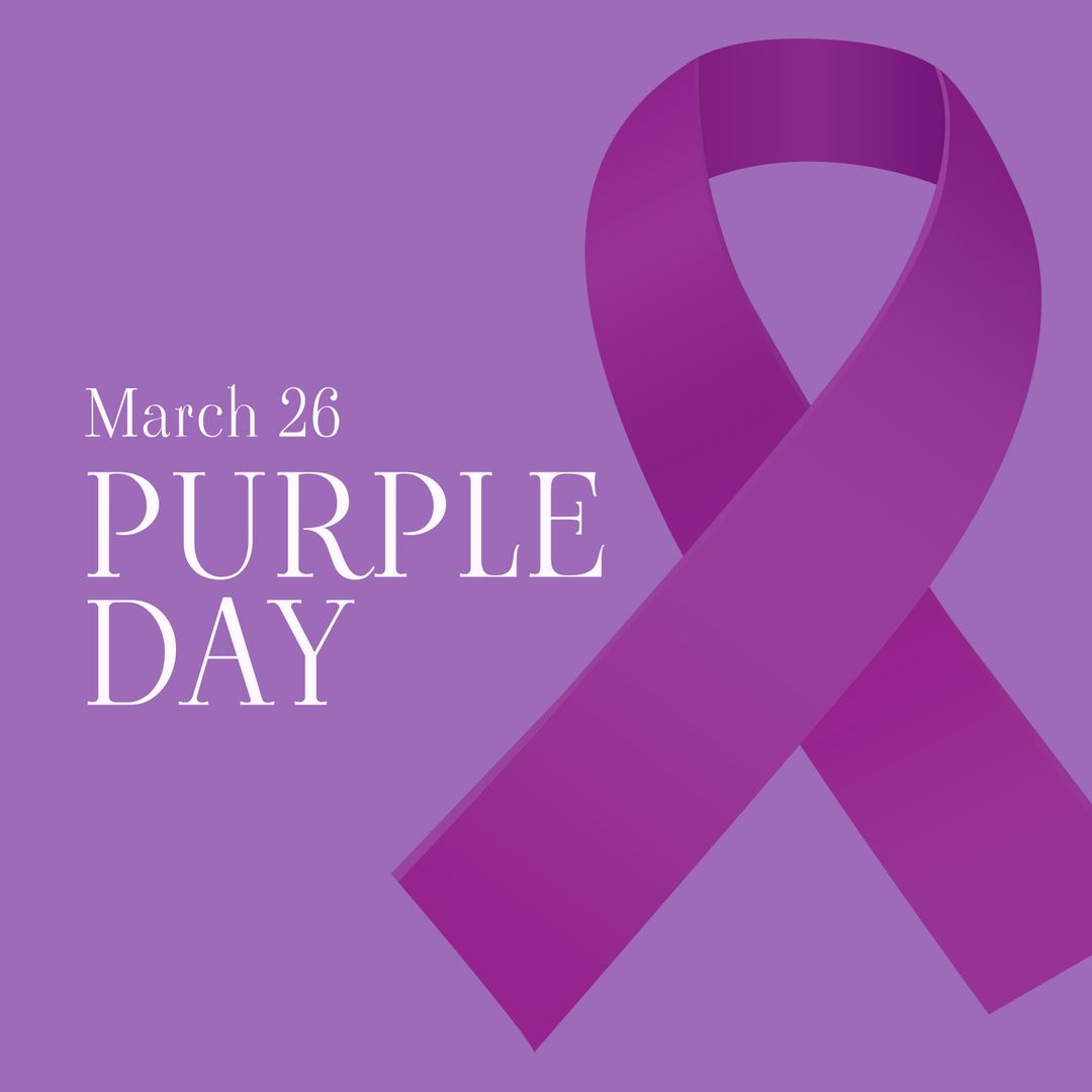 March 26 Purple Day Awareness with Epilepsy Ribbon