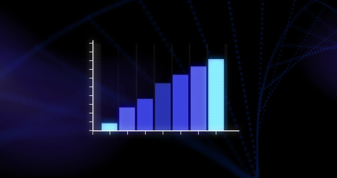 Growing Bar Graph and Digital Data Theme