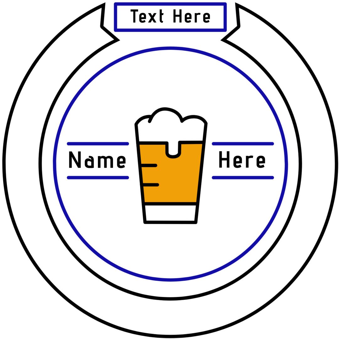 Beer Mug Badge Template for Brewery Events and Pub Crawls - Download Free Stock Templates Pikwizard.com