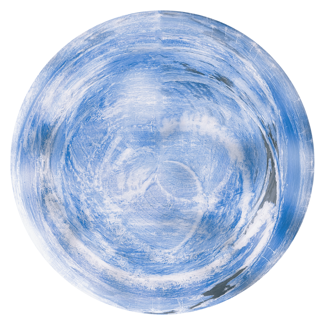 Blue Circle Smudge Illustration on Transparent Background