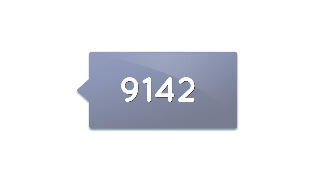 Increasing Numbers in Digital Grey Chat Box