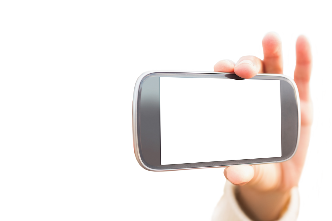 Hand Holding Smartphone With Transparent Screen Isolated - Download Free Stock Images Pikwizard.com