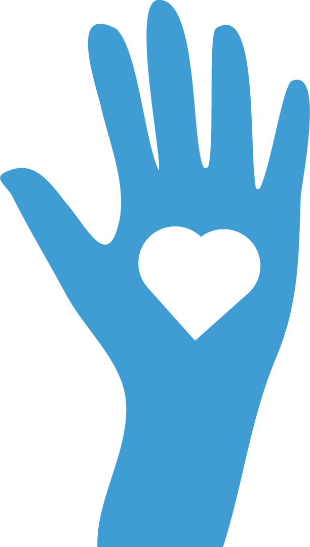 Blue Hand with Heart on Transparent Background Illustration - Download Free Stock Images Pikwizard.com