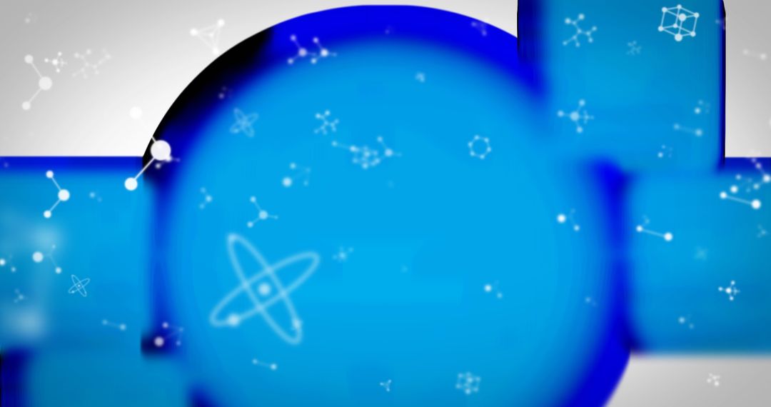 Digital Network Patterns on Abstract Blue Background