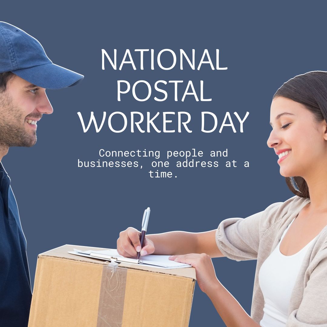 Celebrating National Postal Worker Day with Happy Recipient