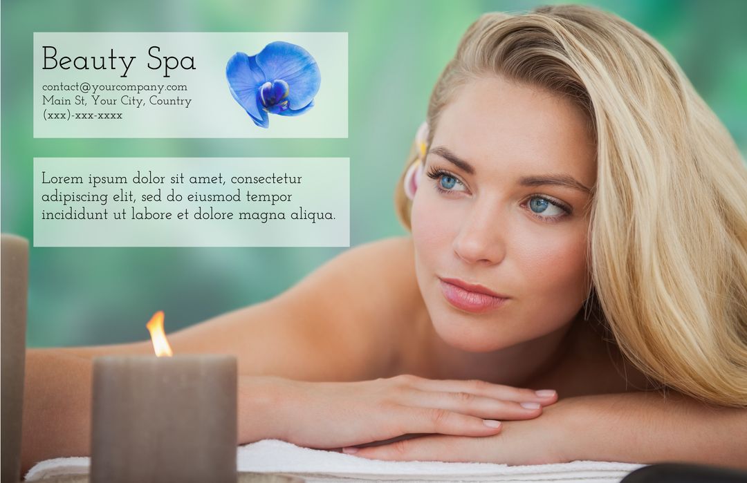 Promoting relaxation and wellness, a serene woman enjoys a spa day ...