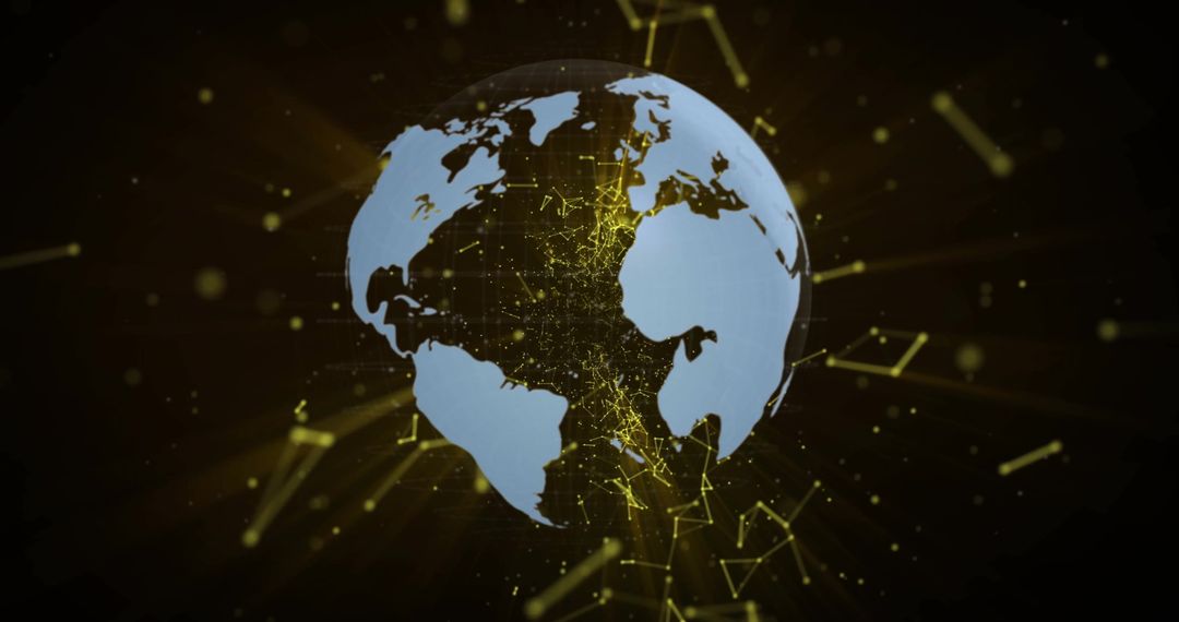 Digital Connected Globe with Network Design