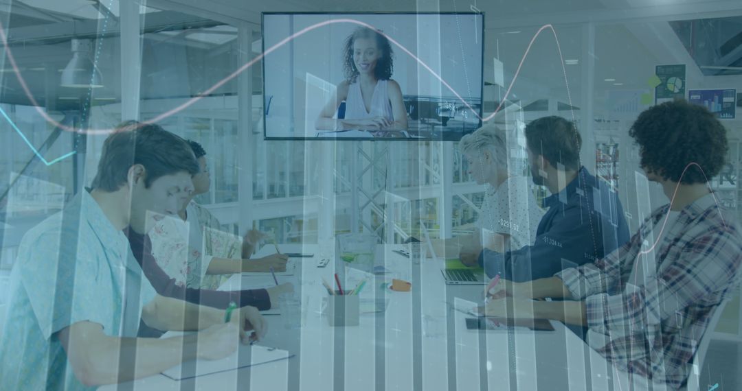 Innovative Diverse Team Analyzing Financial Data in Modern Office