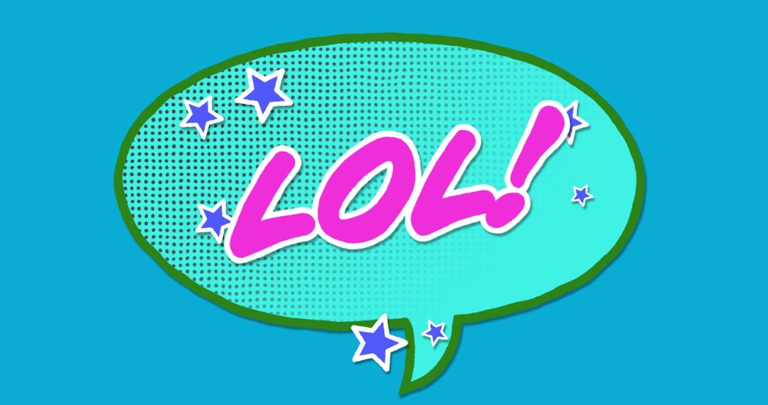 Comic Style Speech Bubble with LOL Expression