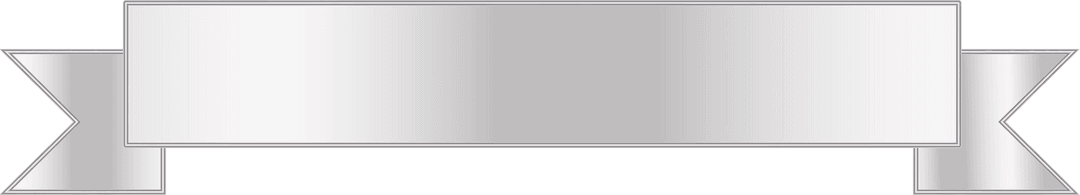 Silver Ribbon Banner Mockup on Transparent Background
