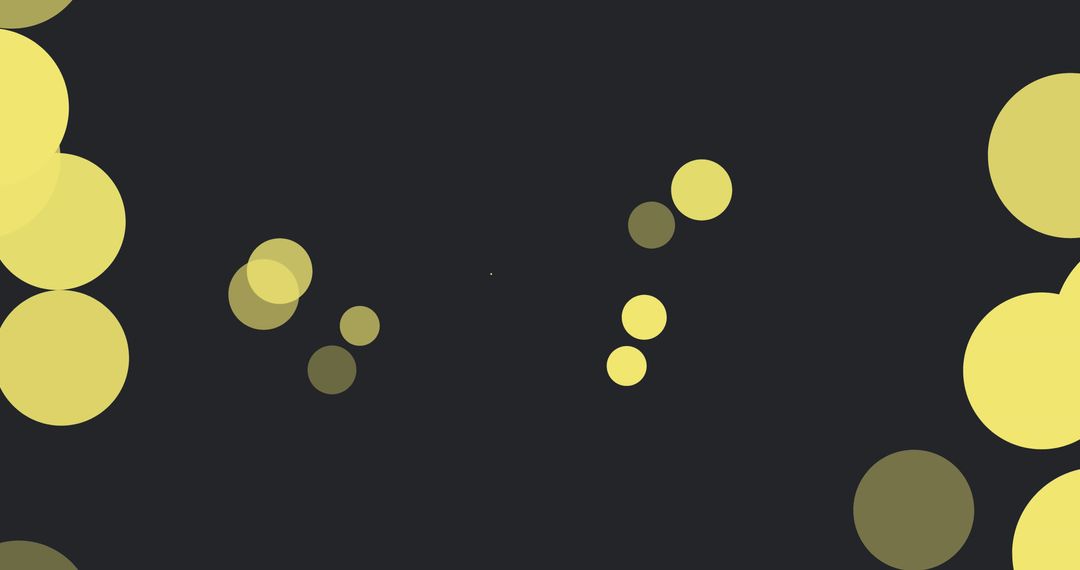 Yellow Circles on Dark Background Illustration