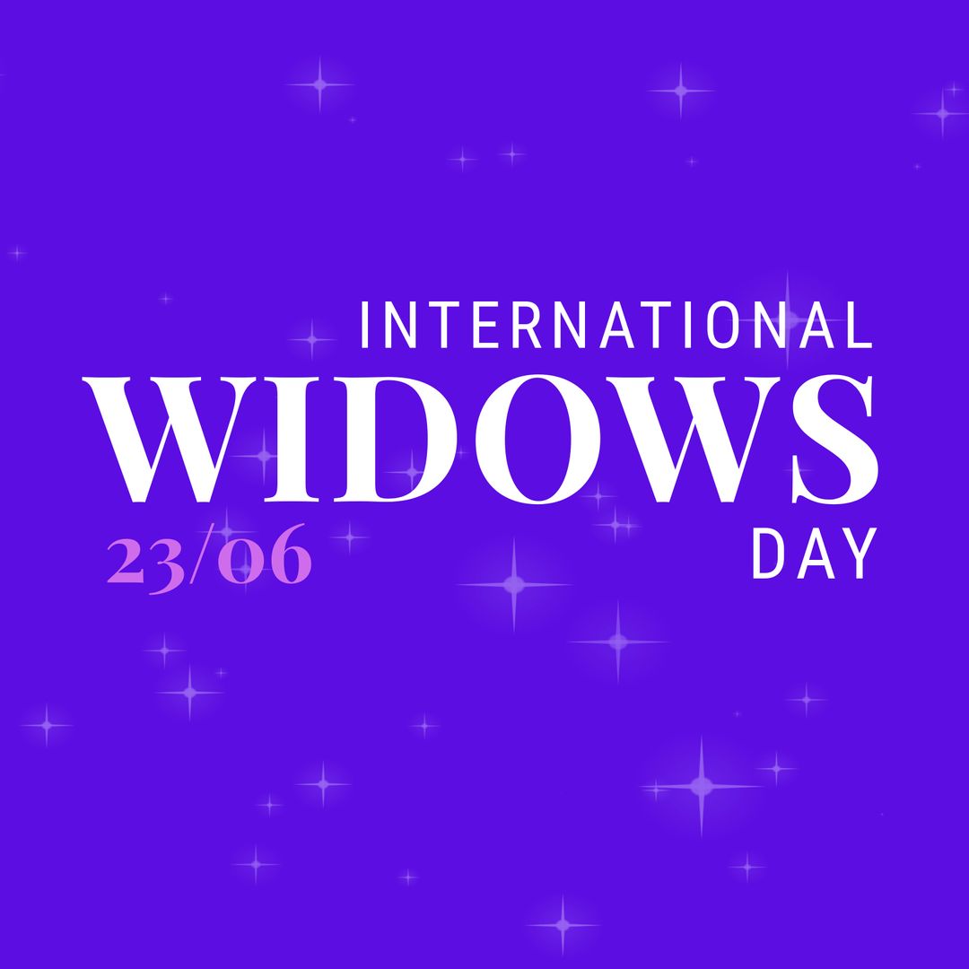 International Widows Day Awareness Banner against Shiny Background