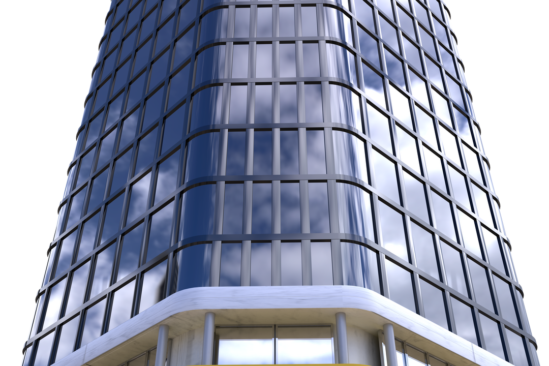 Low Angle View of Transparent Modern Building with Reflective Glass Windows - Download Free Stock Images Pikwizard.com