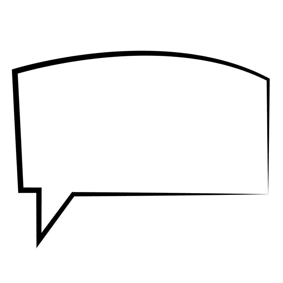 White speech bubble on transparent background for messaging concepts