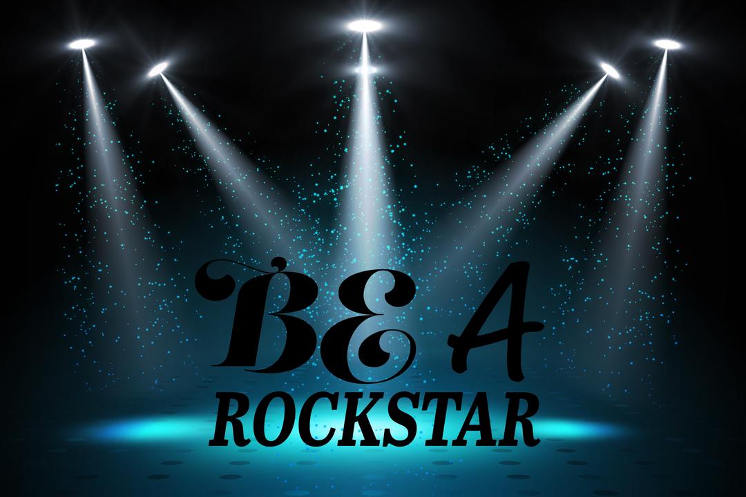 Be a Rockstar Message on Stage with Spotlights - Free Images, Stock Photos and Pictures on Pikwizard.com