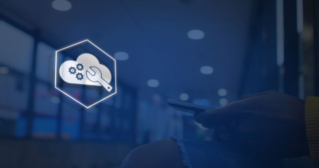 Digital Transformation Concept with Icons and Smartphone