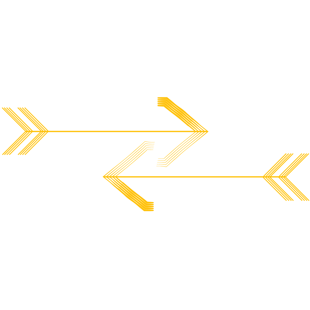 Yellow Arrow Directions on Transparent Background