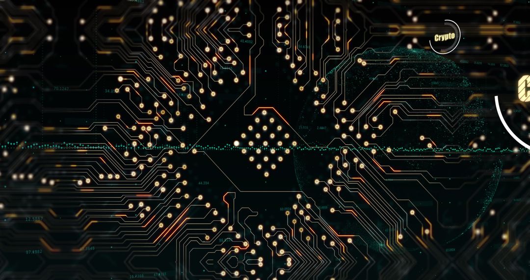 Futuristic Digital Network and Cryptocurrency Concept