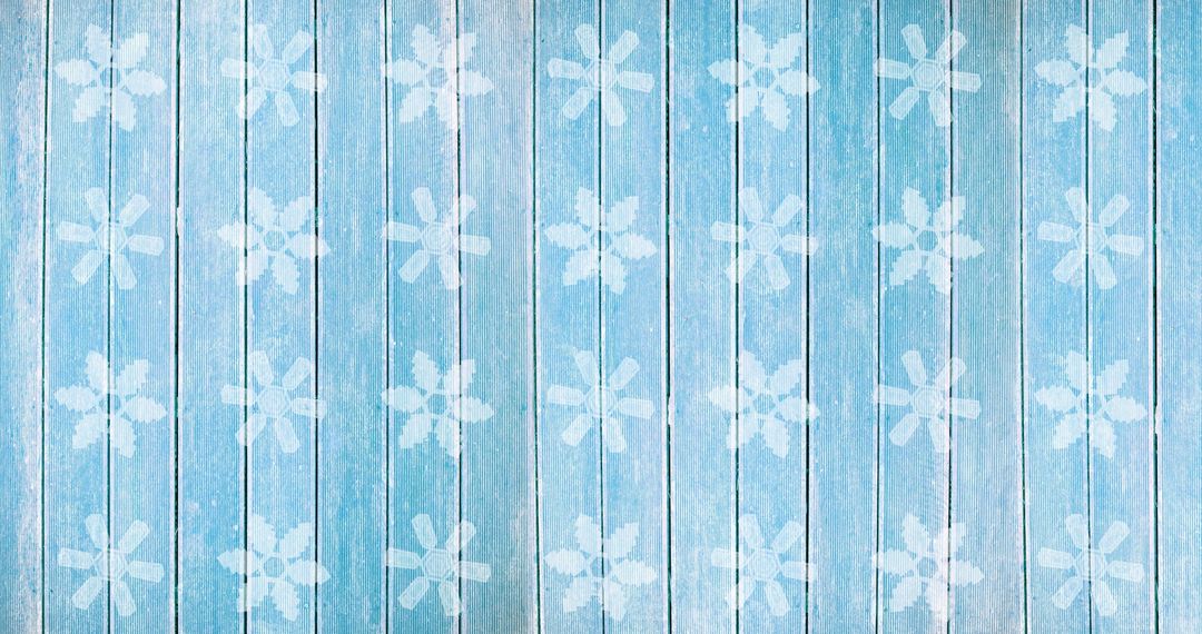 Snowflakes Pattern on Blue Wooden Background for Holiday Season - Free Images, Stock Photos and Pictures on Pikwizard.com