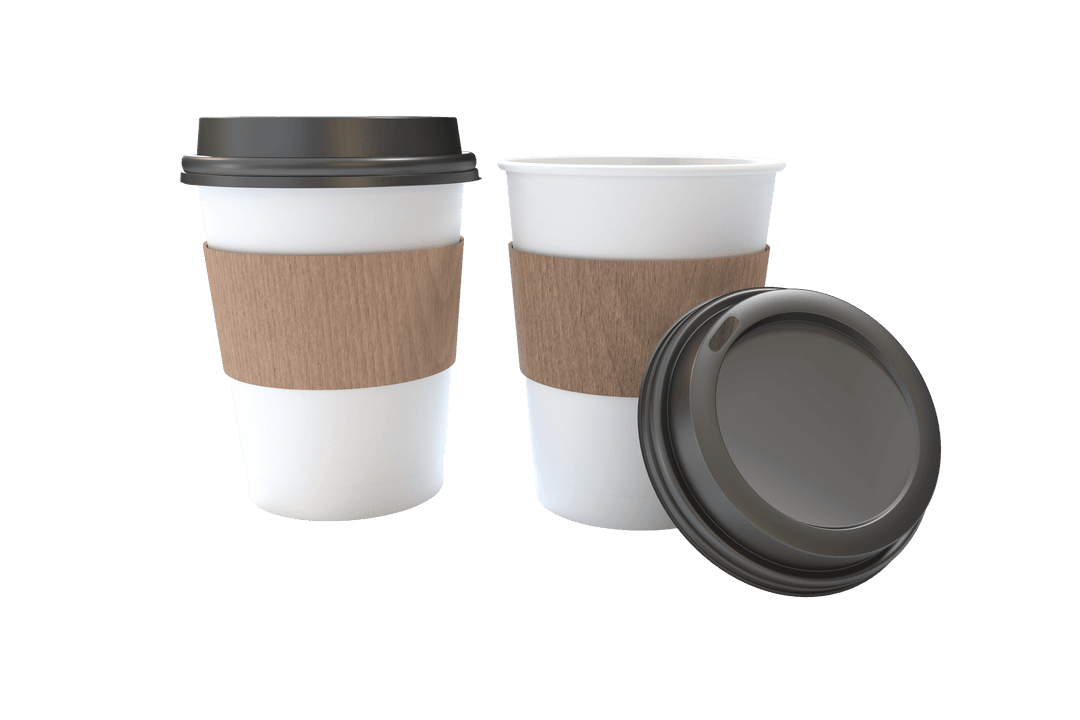 Transparent Disposable Coffee Cups with Lids
