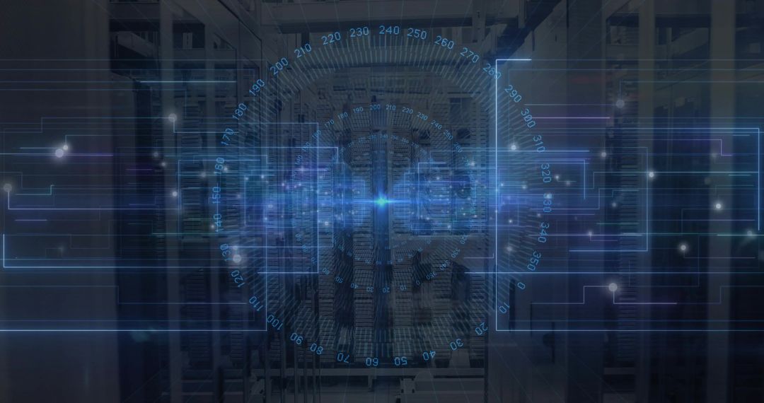 Holographic Interface Over Data Center Racks with Digital Data Flows