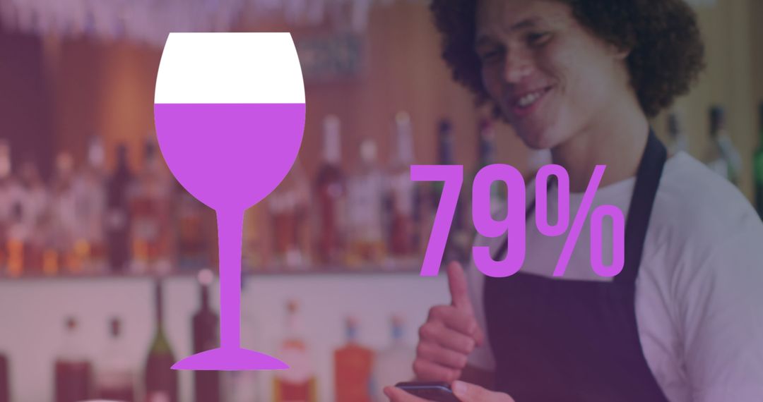 Bartender Mobile Payment Concept with Modern Digital Interface