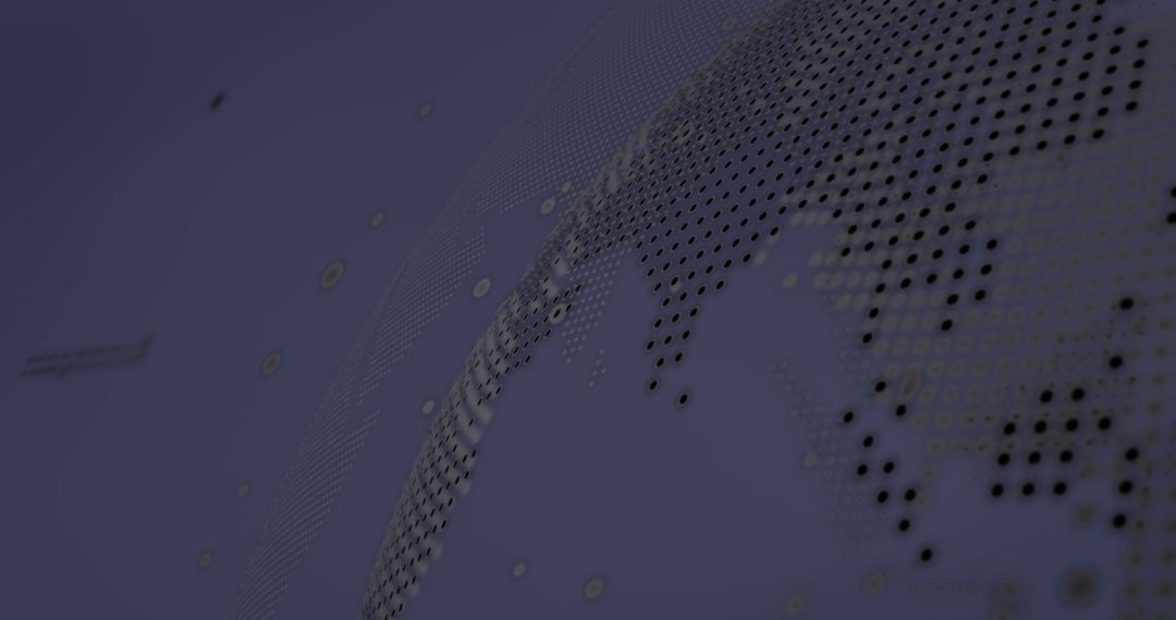 Digital Pixelated Globe on Dark Background Conceptualizes Global Networking