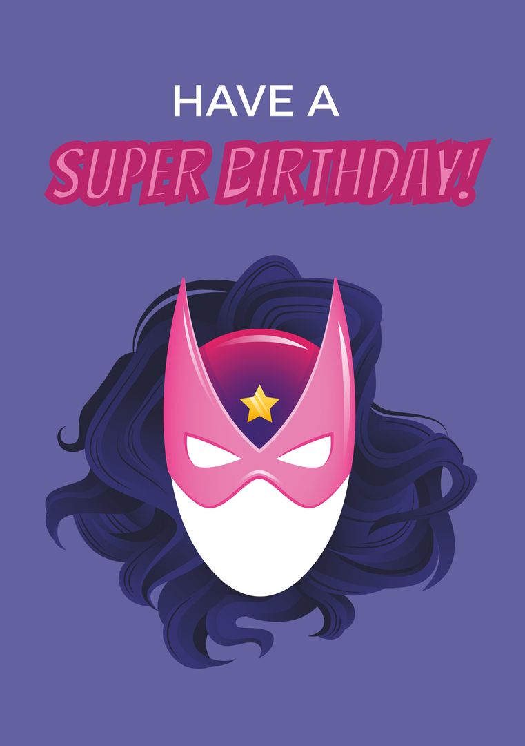 Superhero Birthday Greeting Card with Bold Typography - Download Free Stock Templates Pikwizard.com