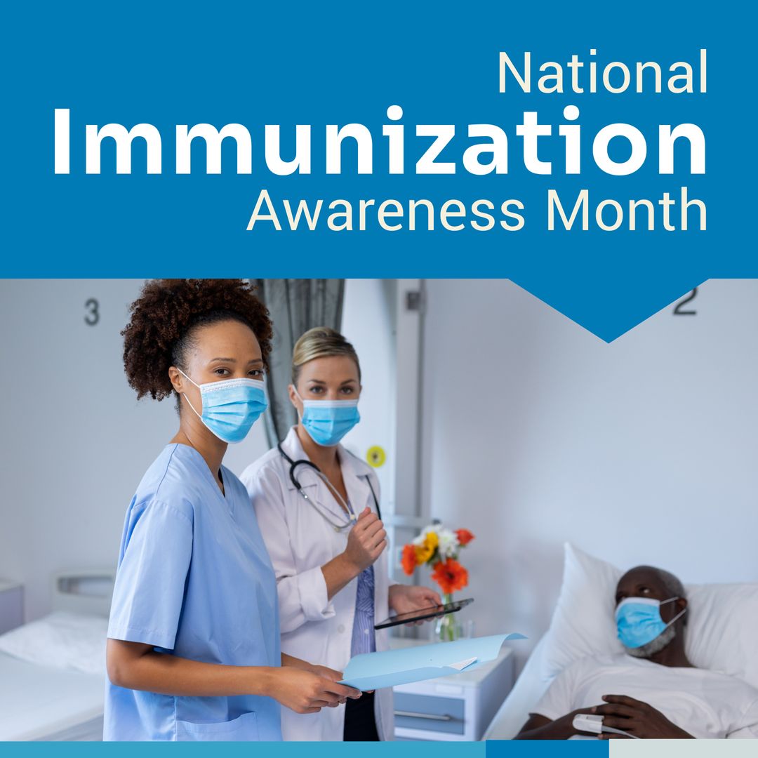 National Immunization Awareness Month with Healthcare Professionals in Medical Setting - Download Free Stock Templates Pikwizard.com