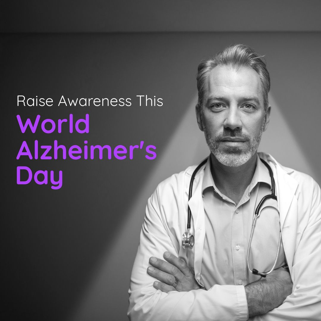 Healthcare Professional Promoting World Alzheimer’s Day Awareness - Download Free Stock Templates Pikwizard.com