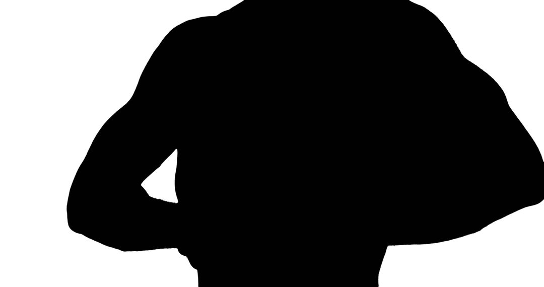 Male Athlete Profile Silhouette Isolated on White Background - Free Images, Stock Photos and Pictures on Pikwizard.com