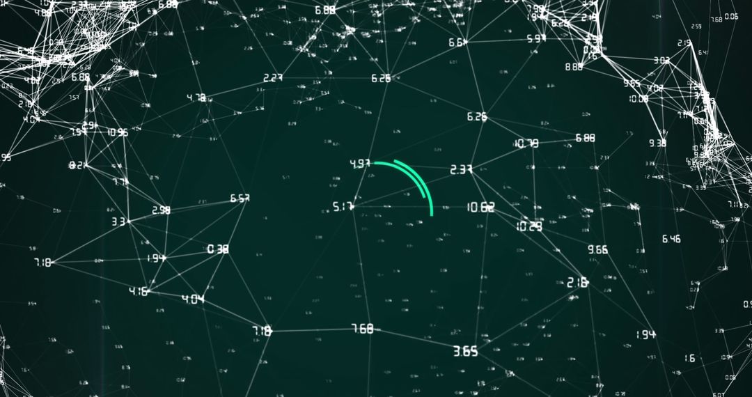 Futuristic Network Connection Interface with Data Overlay
