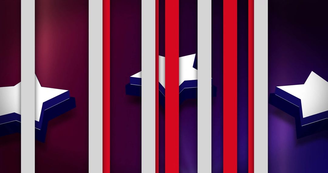 Digital Representation of USA Flag with Stars and Stripes