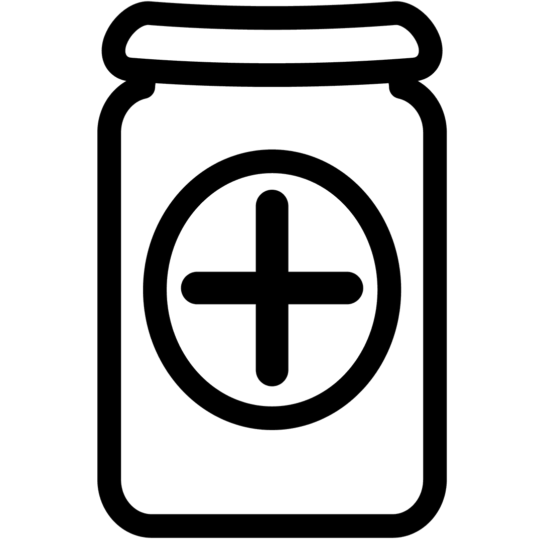 Vector Box with Plus Sign on Transparent Background