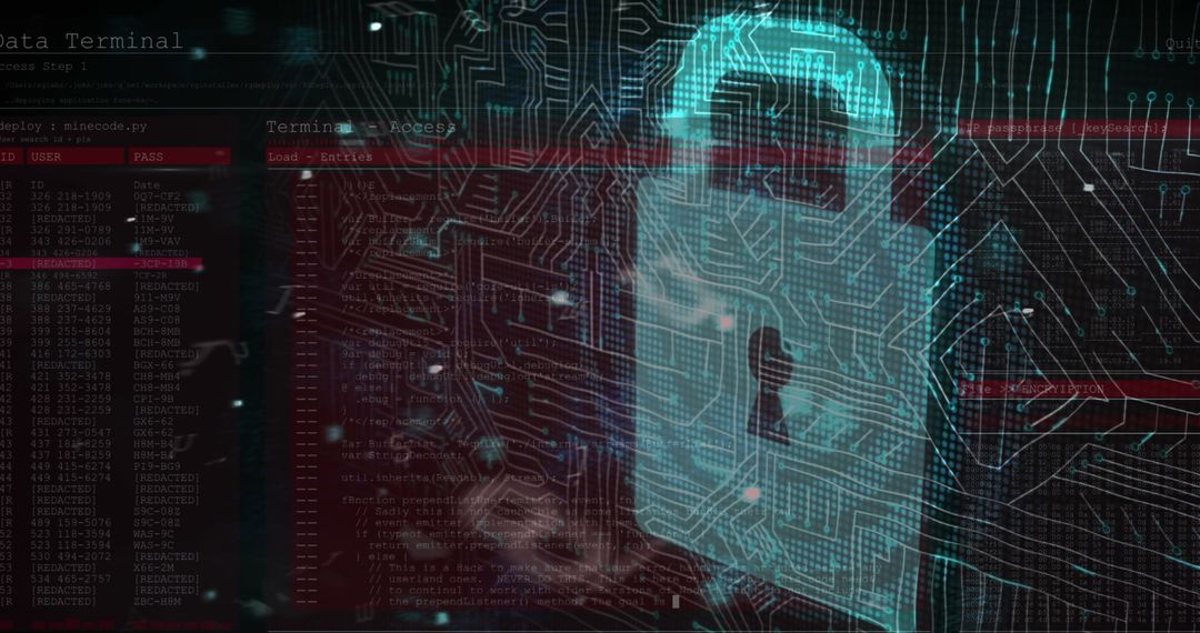 Cyber Security Technology Concept with Padlock Icon