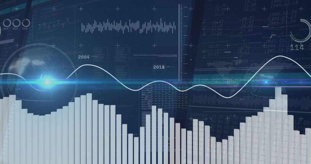 Futuristic Digital Dashboard for Data Visualization and Analytics