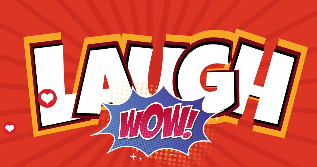 Bold Comic Book Style Laugh Text with Wow Effect