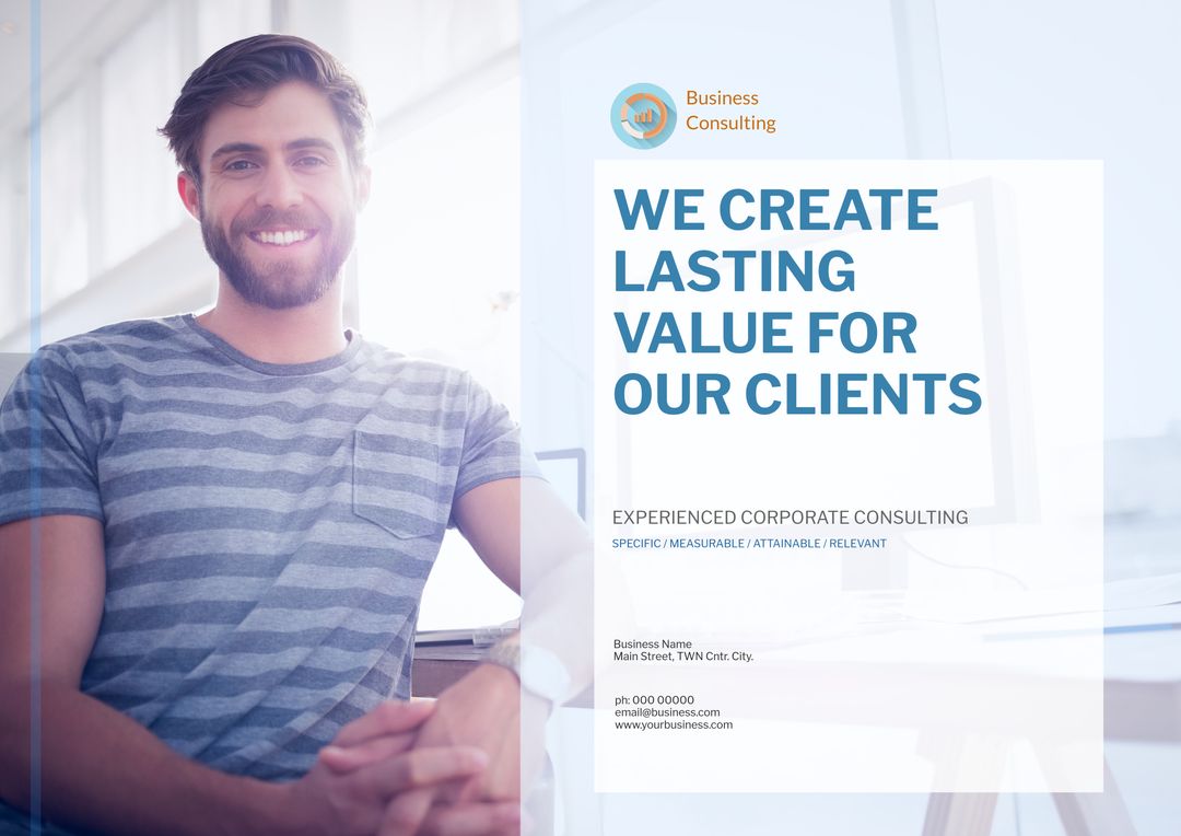 Business Consultant Promoting Trust and Corporate Success