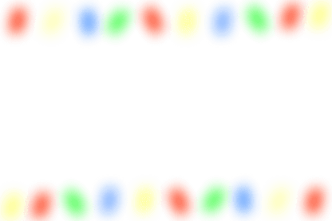 Colorful Transparent Outlined Christmas Light Strands