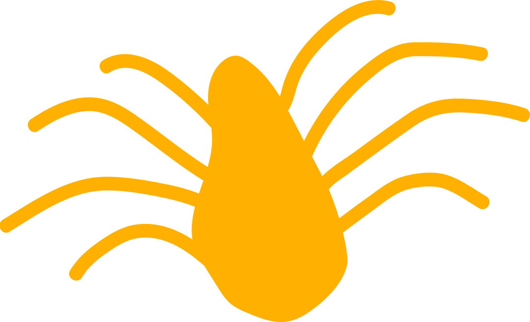 Organic Tentacle Design in Flat Orange with Transparency