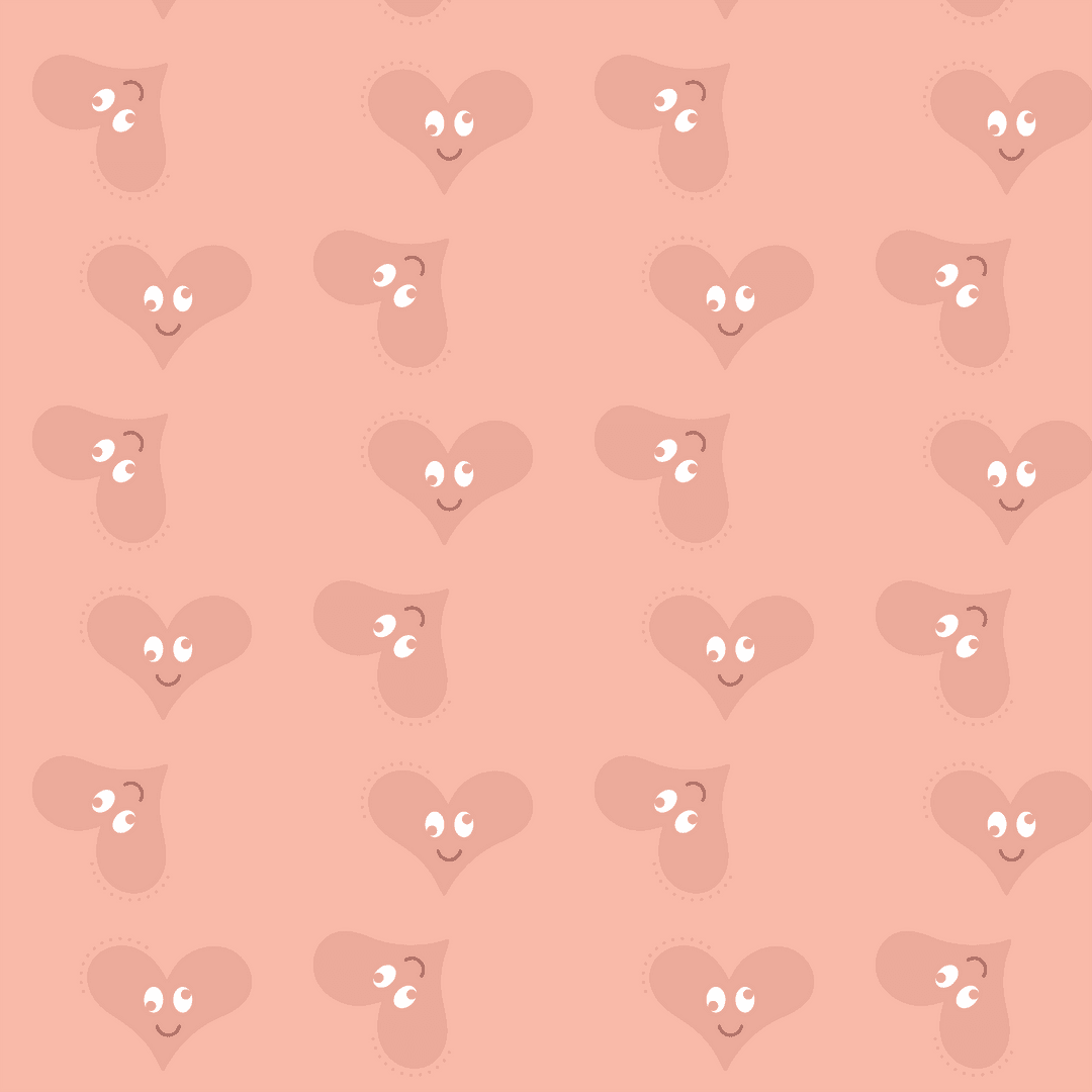 Pink Hearts Pattern on Transparent Background Infusing Charm