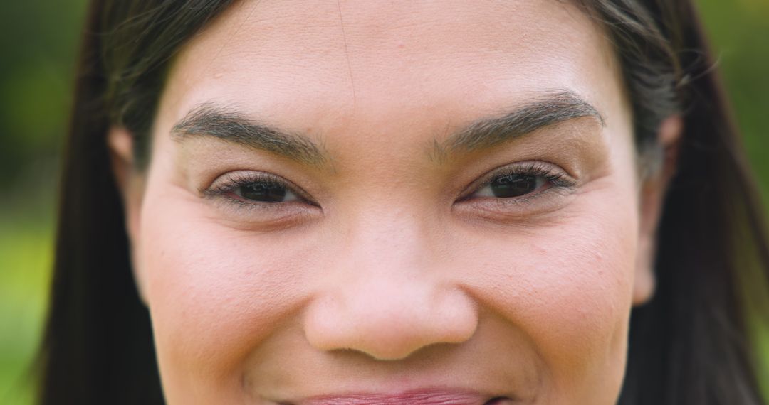 Beautiful Woman Smiling in Garden Setting