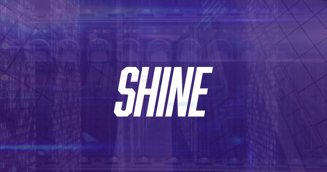 Shine Text Overlay with Futuristic Digital Background