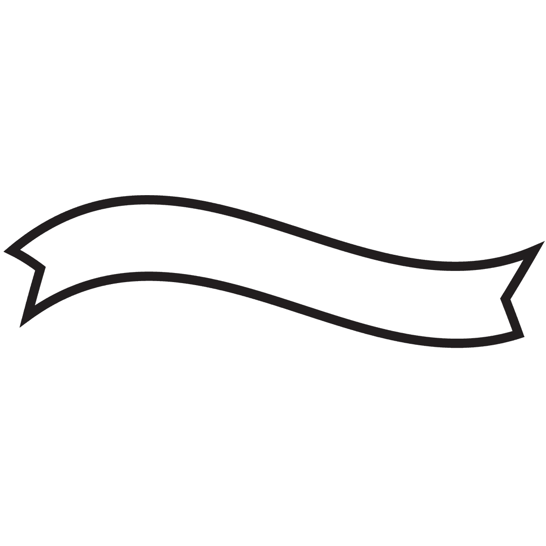 Curved White Ribbon with Copy Space on Transparent Background