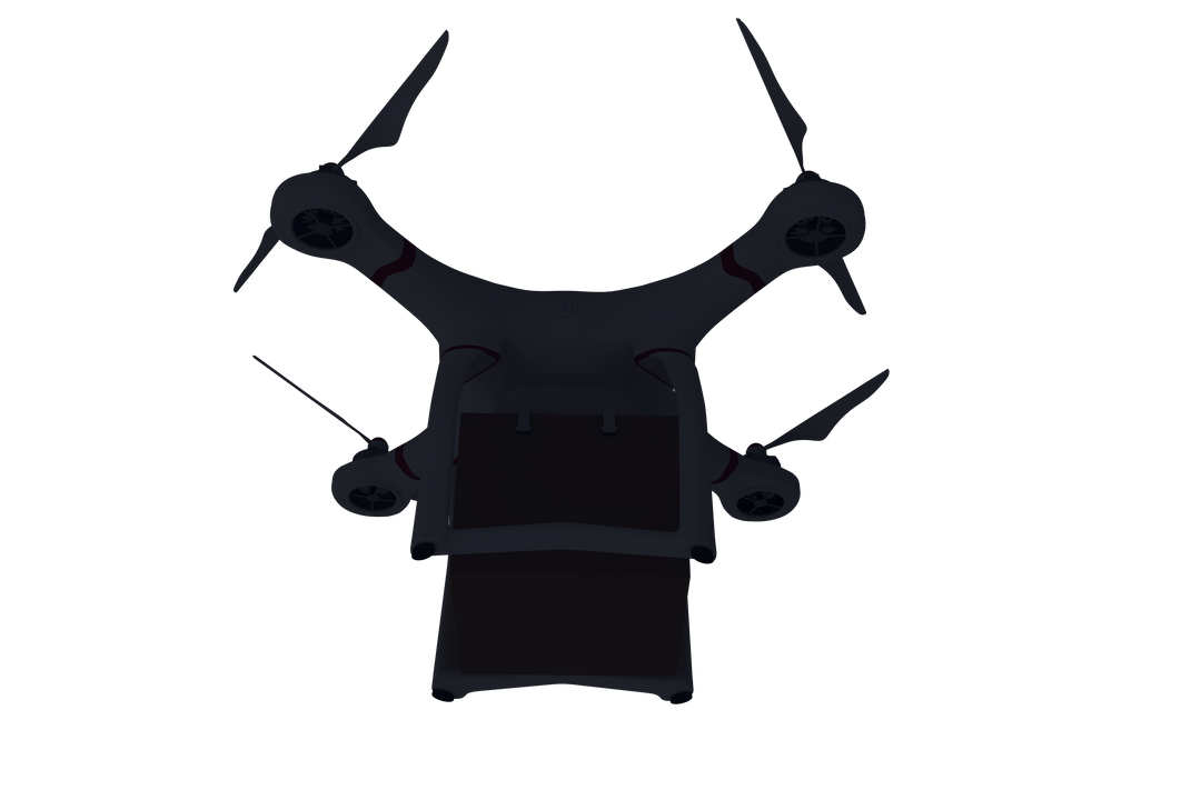 Transparent 3D Rendering of Drone Octocopter with Delivery Box - Download Free Stock Images Pikwizard.com