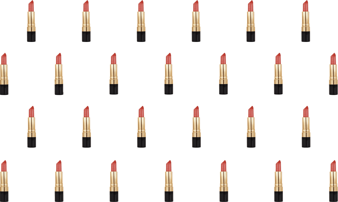 Luxury Lipstick Pattern on Transparent Background