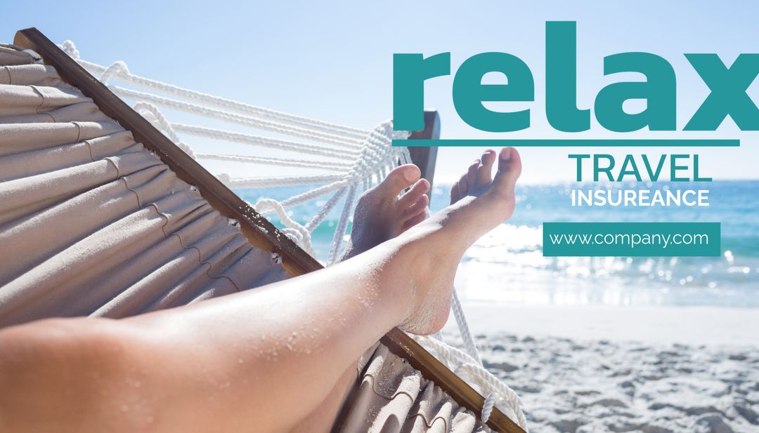 Relaxing in Hammock by Sea Promoting Travel Insurance Tranquility