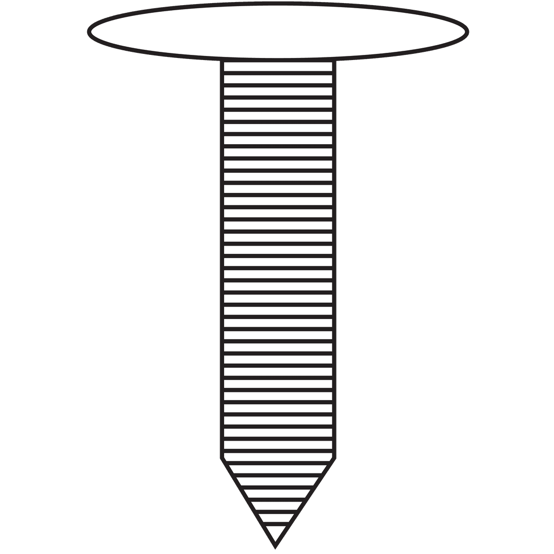 Digital Screw Symbol on Transparent Background for Construction Concepts