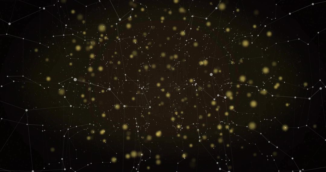 Futuristic Digital Network with Glowing Particles